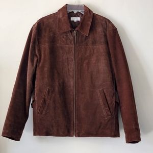Barneys New York, Dark Brown Suede Vintage Men's Jacket, Size Small